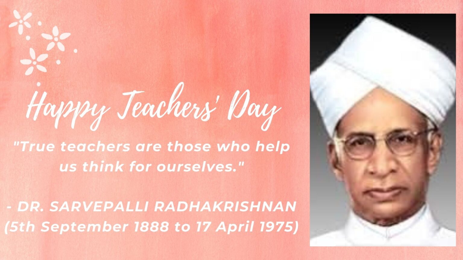 Biography Of Dr. Sarvepalli Radhakrishnan - Let's Learn